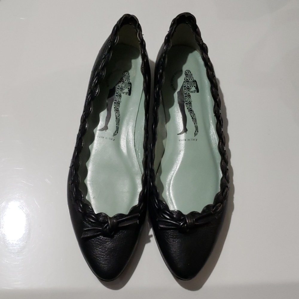 Belle by Sigerson Morrison Black Braided Flats